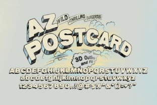 AZ Postcard 3D: A Playful Font for Standout Designs