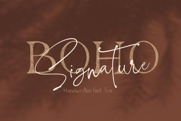 Boho Signature Trio: A Versatile Font for Modern Branding