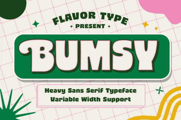 Bumsy: The Fun and Thick Display Font for Bold Projects