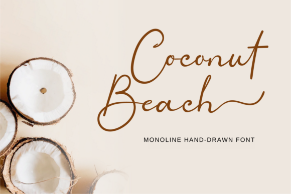 Coconut Beach: A Monoline Font for Elegant, Friendly Designs