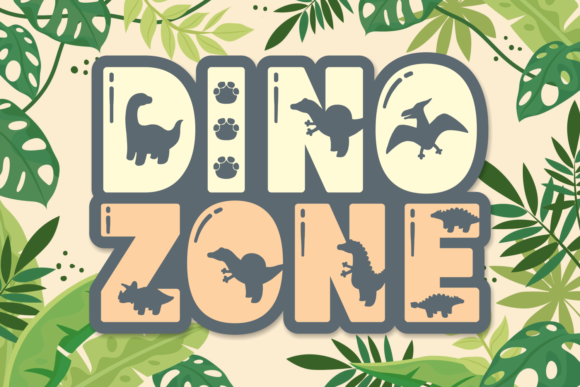 Dino Zone: A Playful Typeface for Prehistoric Fun
