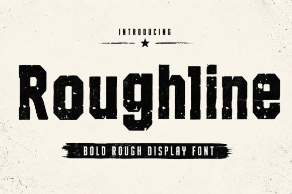 Roughline: The Ultimate Vintage Grunge Display Font