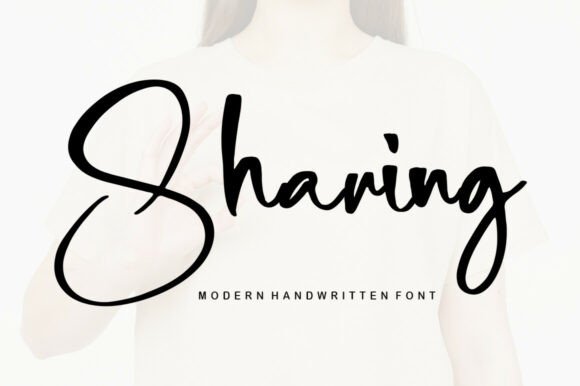 Sharing: A Handwritten Font for Modern, Elegant Design