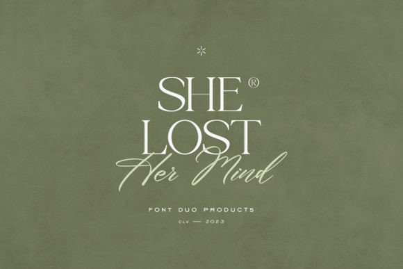 She Lost Her Mind: A Font Duo for Elegant, Feminine Branding