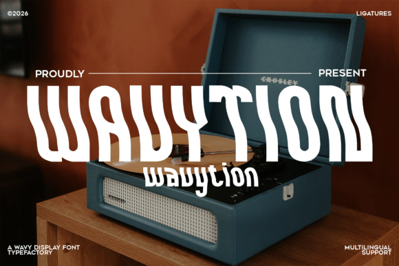 Wavytion: The Psychedelic Display Font That Makes Waves